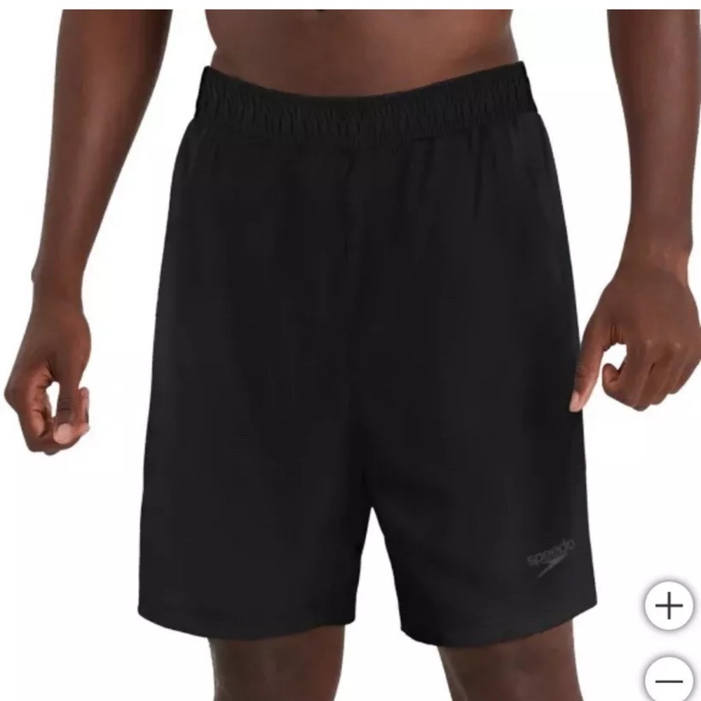 Speedo Mens Tech Volley Swim Shorts UPF Protection Comfort Liner, Black